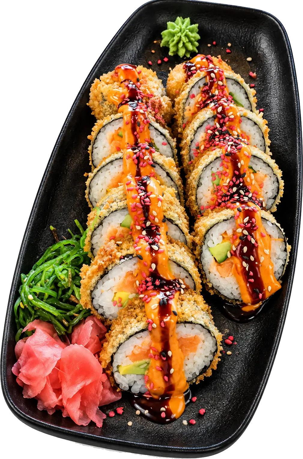 Friterad lax roll